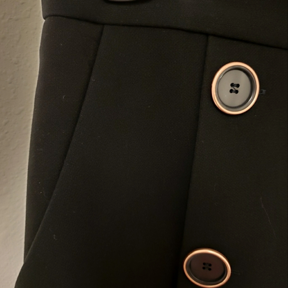 CATHERINE MALANDRINO Black A-Line Mini Skirt with Pockets--NWT--12 - Picture 6 of 14